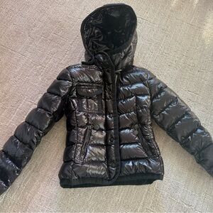 Moncler Shiny Black Kids Puffer Coat